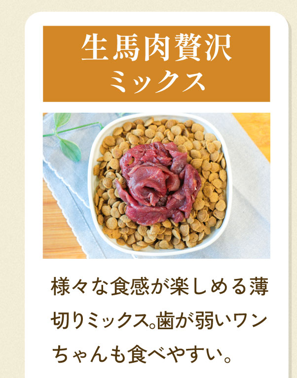 生馬肉贅沢ミックス 商品写真