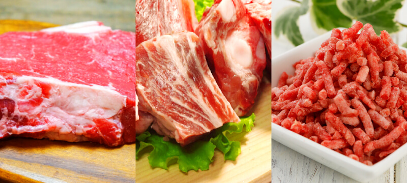 馬肉と鹿肉、猪肉
