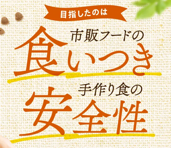 市販フードの食いつき、手作り食の安全性