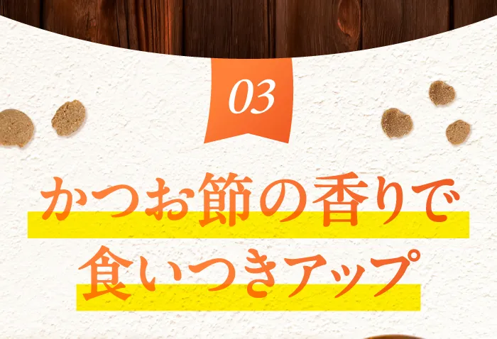 03　かつお節の香りで食いつき