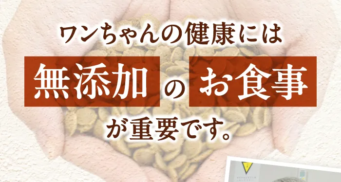 ワンちゃんの健康には無添加のお食事が重要です